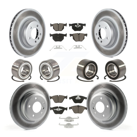 Bearing Coated Brake Rotor & Pad Front Rear Kit (10Pc) For BMW 335i xDrive 335xi