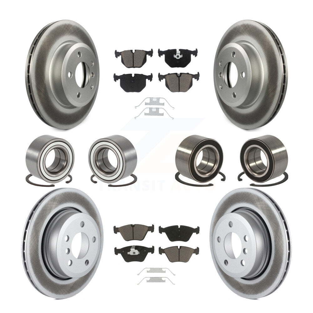 Bearing Coated Disc Brake Rotor & Pad Front Rear Kit (10Pc) For 2004-2010 BMW X3