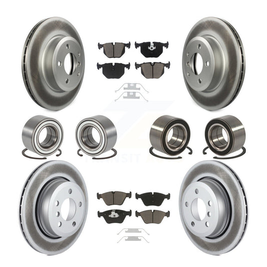 Bearing Coated Disc Brake Rotor & Pad Front Rear Kit (10Pc) For 2004-2010 BMW X3