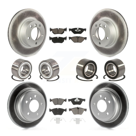 Bearings Coated Disc Brake Rotors And Pads Front Rear Kit (10Pc) For BMW 328xi