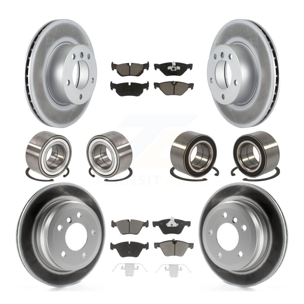 Bearing Coated Disc Brake Rotor & Pads Front Rear Kit (10Pc) For BMW 328xi 325xi