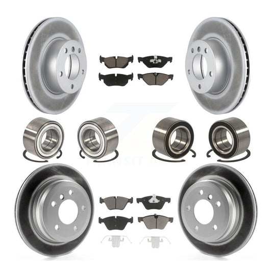 Bearing Coated Disc Brake Rotor & Pads Front Rear Kit (10Pc) For BMW 328xi 325xi