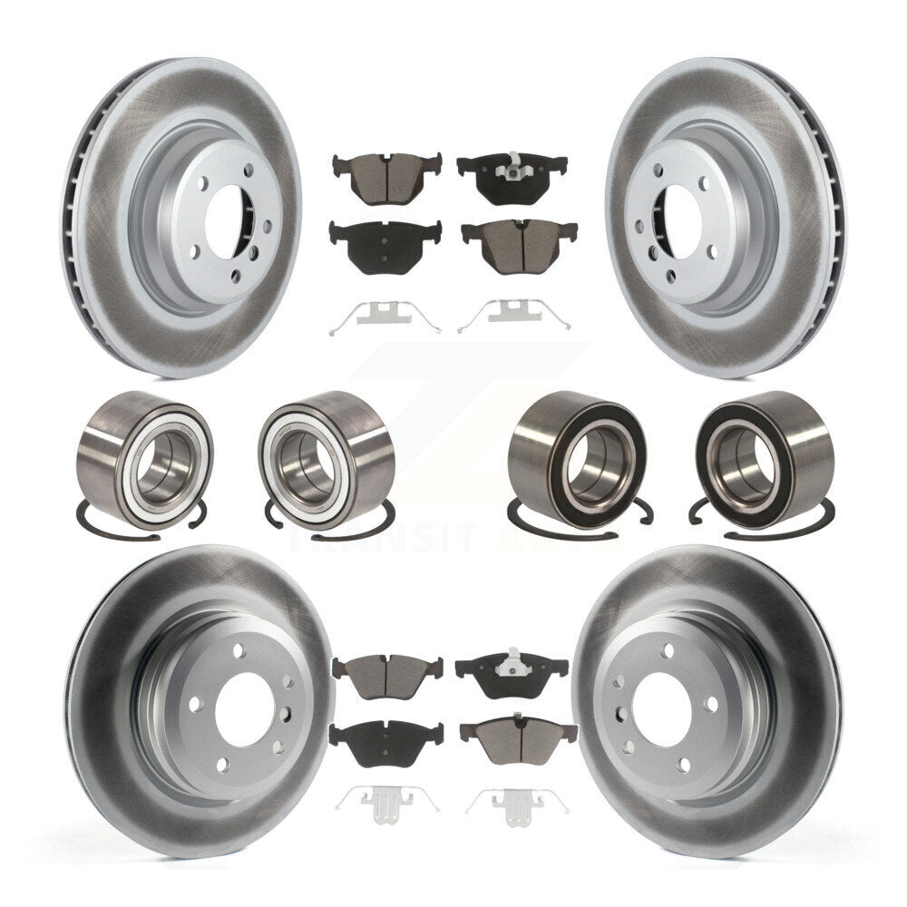 Bearing Coated Disc Brake Rotor And Pad Front Rear Kit (10Pc) For 2007 BMW 335xi