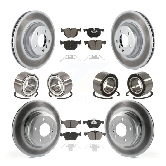 Bearing Coated Disc Brake Rotor And Pad Front Rear Kit (10Pc) For 2007 BMW 335xi