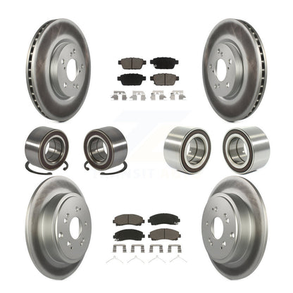 Bearing Coat Brake Rotor Pad Front Rear Kit (10Pc) For 2006-2014 Honda Ridgeline