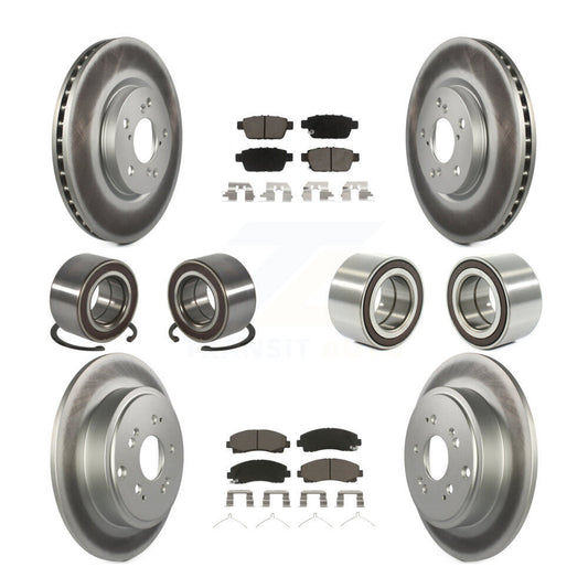 Bearing Coat Brake Rotor Pad Front Rear Kit (10Pc) For 2006-2014 Honda Ridgeline