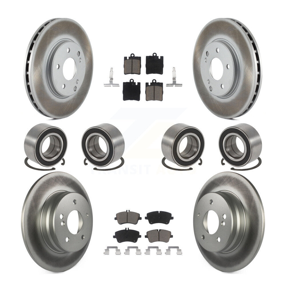 Bearing Coated Brake Rotor Pad Front Rear Kit (10Pc) For Mercedes-Benz C280 C240