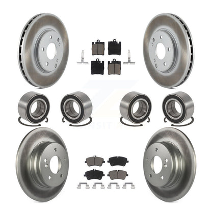 Bearing Coated Brake Rotor Pad Front Rear Kit (10Pc) For Mercedes-Benz C280 C240