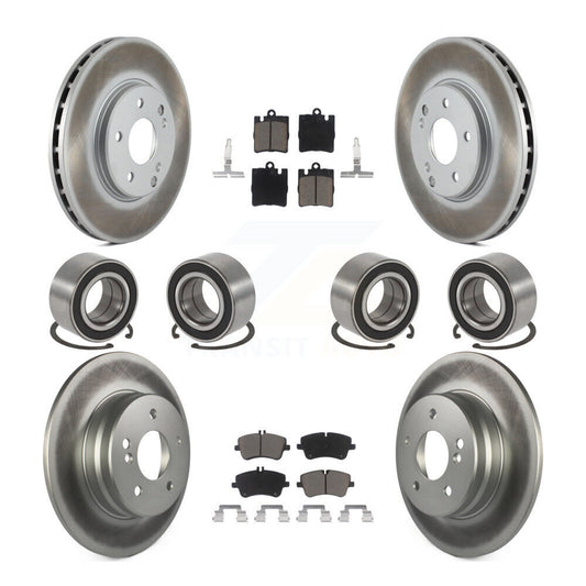 Bearing Coated Brake Rotor Pad Front Rear Kit (10Pc) For Mercedes-Benz C280 C240