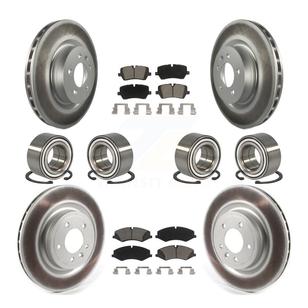 Bearing Coated Brake Rotor Pads Front Rear Kit (10Pc) For Land Rover Range Sport