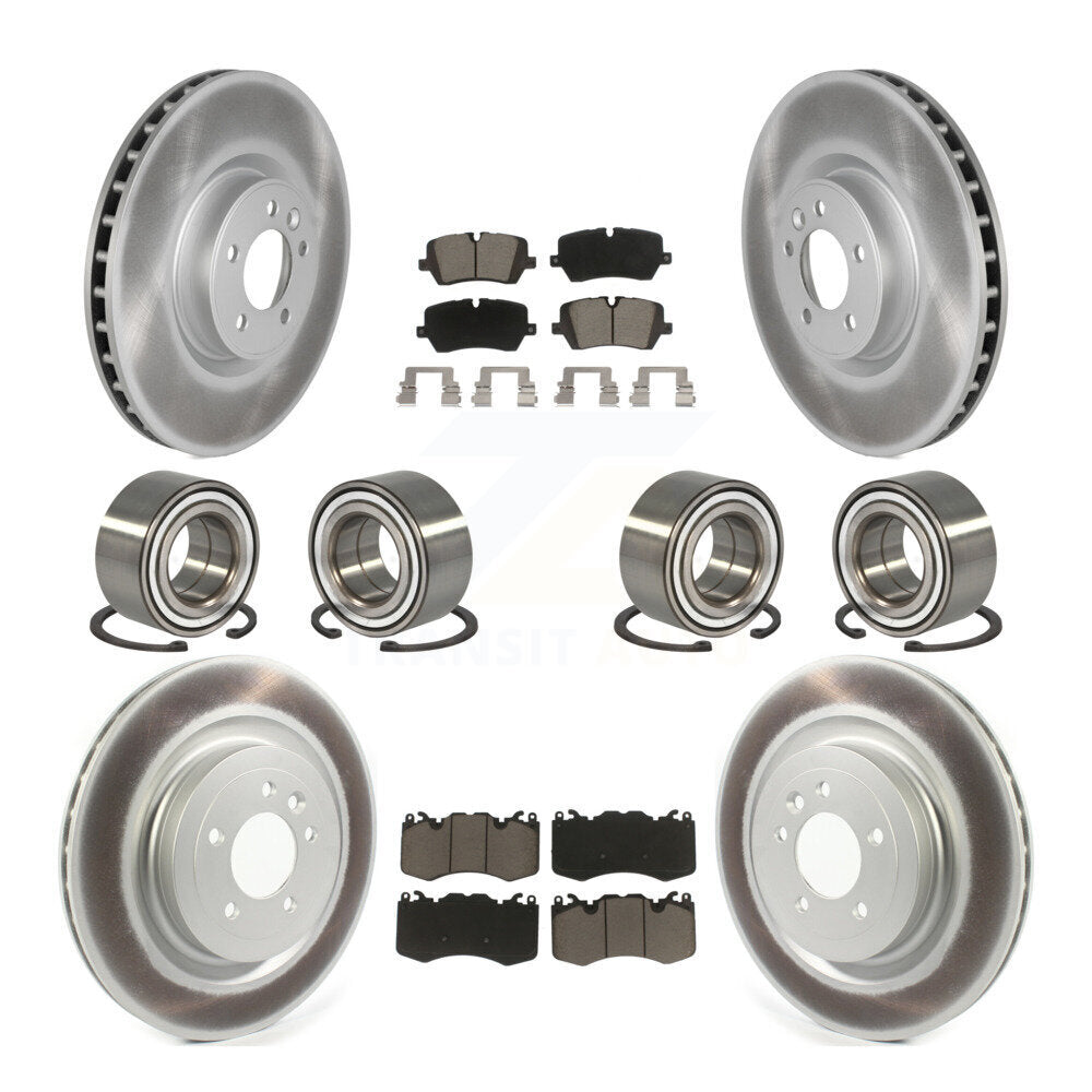 Bearing Coated Brake Rotor Pads Front Rear Kit (10Pc) For Land Rover Range Sport