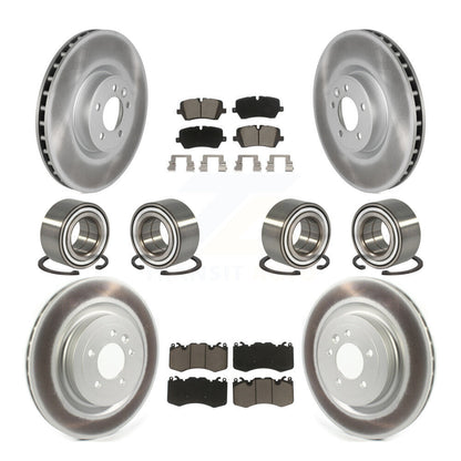 Bearing Coated Brake Rotor Pads Front Rear Kit (10Pc) For Land Rover Range Sport