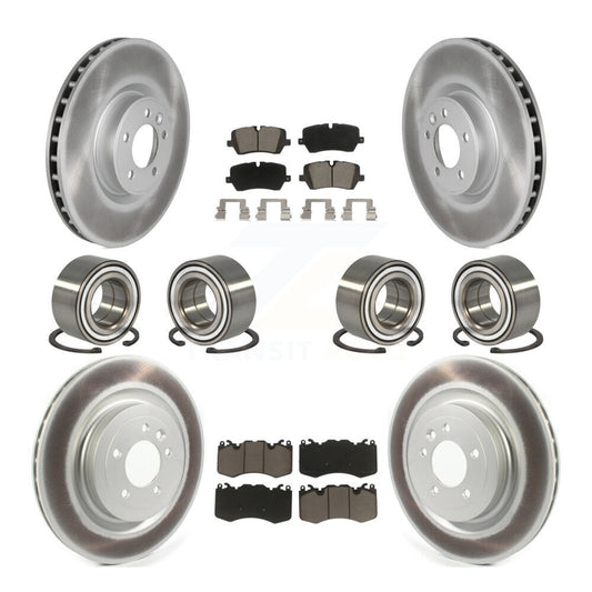 Bearing Coated Brake Rotor Pads Front Rear Kit (10Pc) For Land Rover Range Sport