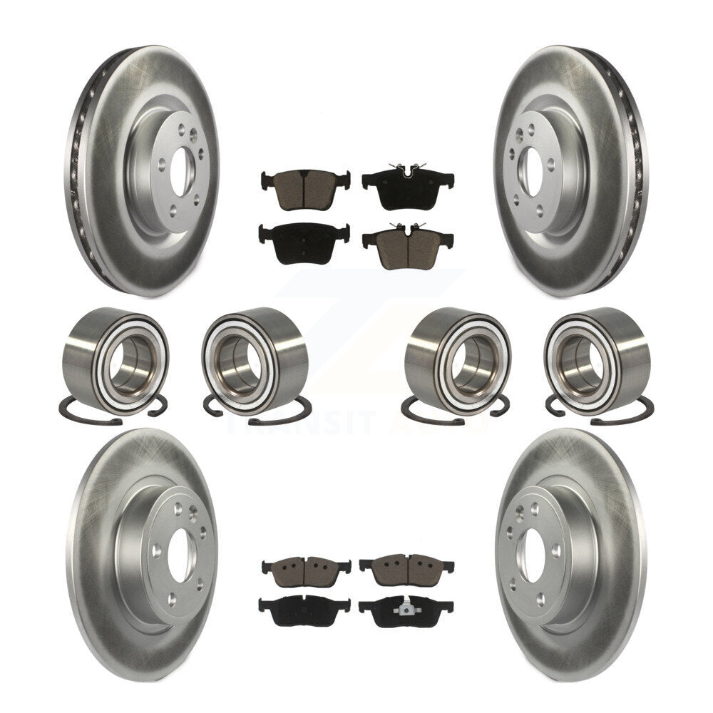 Bearing Coat Brake Rotor Pad Front Rear Kit For 15-17 Land Rover Discovery Sport