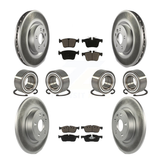 Bearing Coat Brake Rotor Pad Front Rear Kit For 15-17 Land Rover Discovery Sport