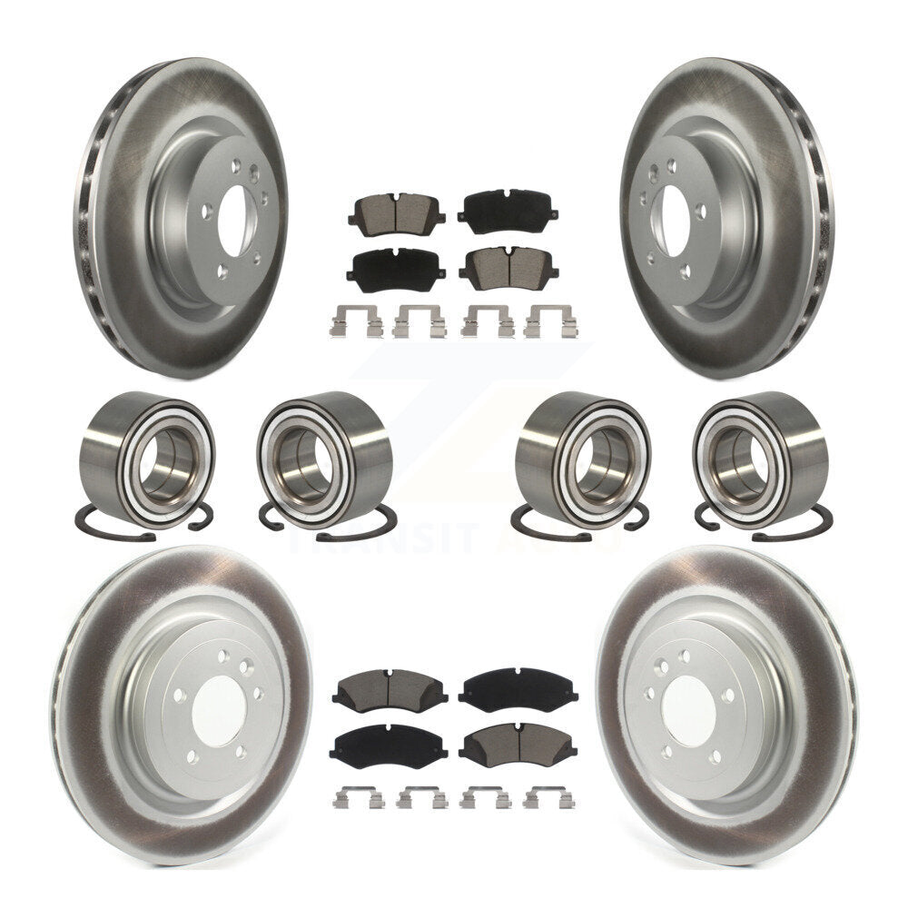 Bearing Coated Brake Rotor Pads Front Rear Kit (10Pc) For Land Rover Range Sport