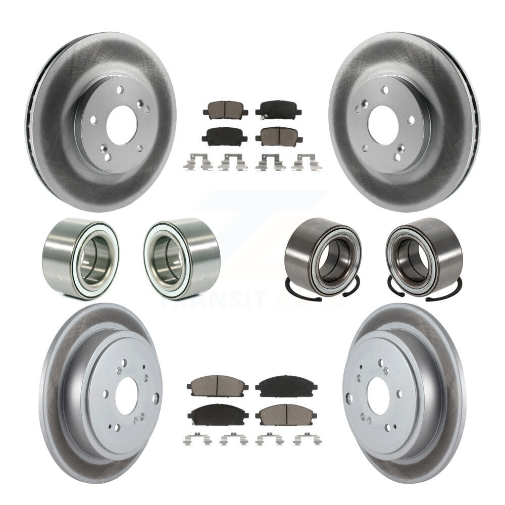 Bearing Coated Brake Rotor And Pad Front Rear Kit (10Pc) For 2003-2006 Acura MDX