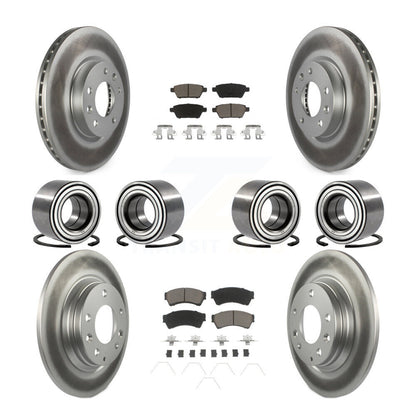 Bearing Coated Brake Rotor Pad Front Rear Kit (10Pc) For Ford Fusion Lincoln MKZ