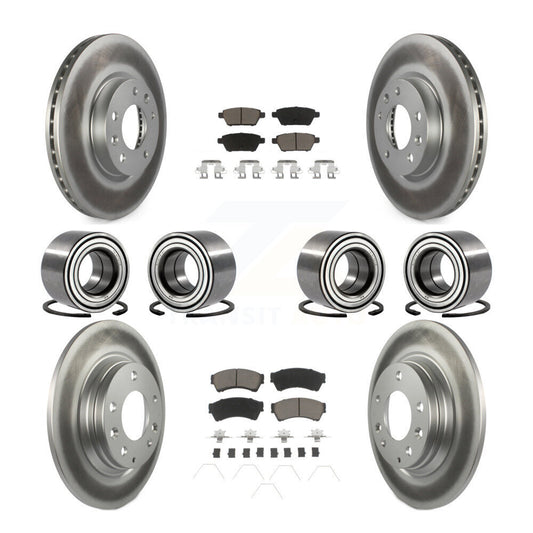 Bearing Coated Brake Rotor Pad Front Rear Kit (10Pc) For Ford Fusion Lincoln MKZ