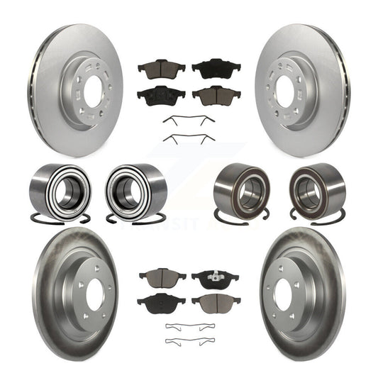 Bearing Coated Brake Rotor & Pad Front Rear Kit (10Pc) For 2006 Mazda 5 To 02 06