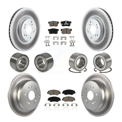 Bearing Coated Brake Rotor & Pads Front Rear Kit (10Pc) For 2005-2006 Honda CR-V