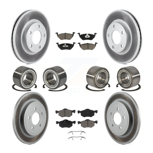 Bearing Coat Brake Rotor Pad Front Rear Kit (10Pc) For Ford Escape Mazda Tribute