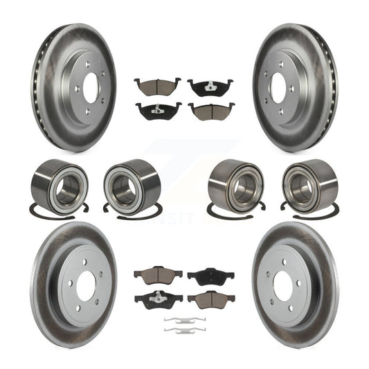 Bearing Coat Brake Rotor Pad Front Rear Kit (10Pc) For Ford Escape Mazda Tribute