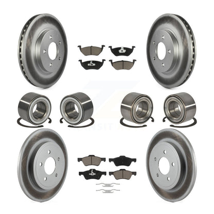Bearing Coated Brake Rotor And Pad Front Rear Kit (10Pc) For Ford Escape Mercury