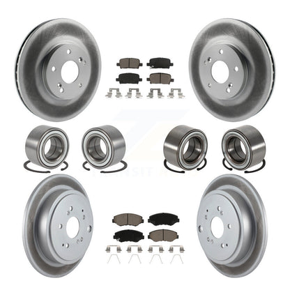 Bearing Coated Brake Rotor & Pad Front Rear Kit (10Pc) For 2005-2008 Honda Pilot