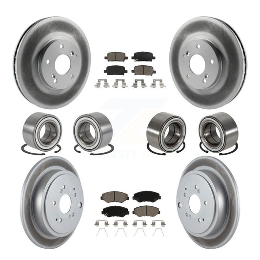 Bearing Coated Brake Rotor & Pad Front Rear Kit (10Pc) For 2005-2008 Honda Pilot