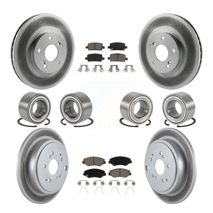 Bearing Coated Brake Rotor & Pad Front Rear Kit (10Pc) For 2003-2004 Honda Pilot