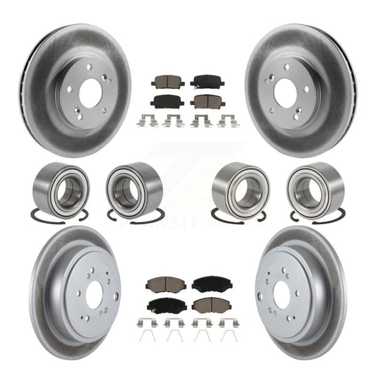 Bearing Coated Brake Rotor & Pad Front Rear Kit (10Pc) For 2003-2004 Honda Pilot
