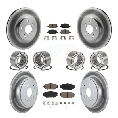 Bearing Coated Brake Rotor And Pad Front Rear Kit (10Pc) For 2001-2002 Acura MDX