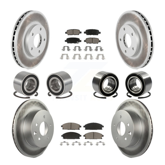 Bearing Coat Brake Rotor Pads Front Rear Kit (10Pc) For 05-06 Nissan X-Trail FWD