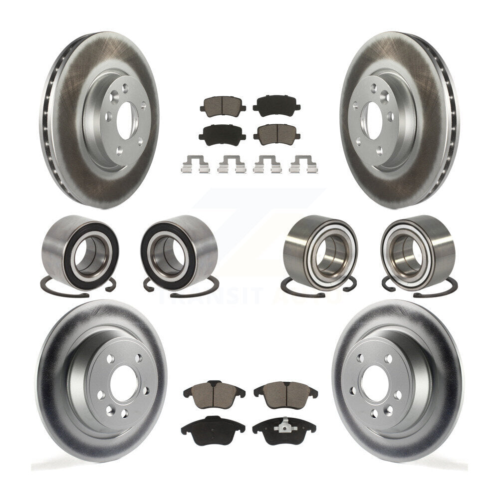 Bearing Coated Brake Rotor Pad Front Rear Kit (10Pc) For Land Rover Range Evoque
