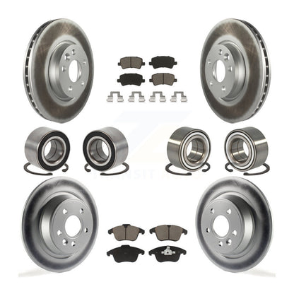 Bearing Coated Brake Rotor Pad Front Rear Kit (10Pc) For Land Rover Range Evoque