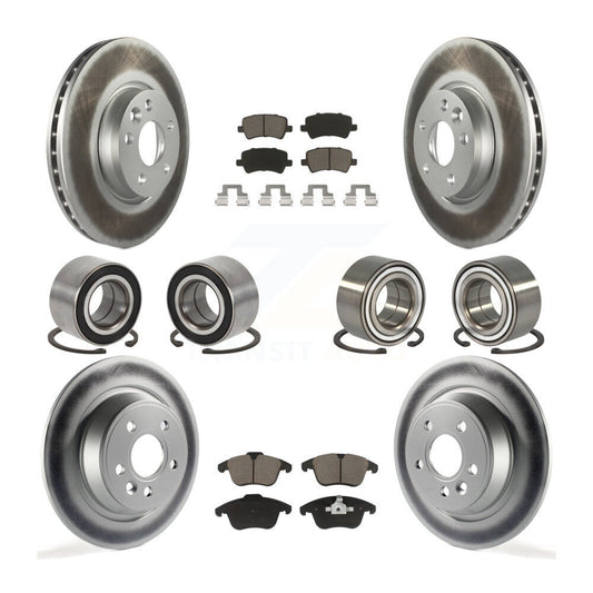 Bearing Coated Brake Rotor Pad Front Rear Kit (10Pc) For Land Rover Range Evoque