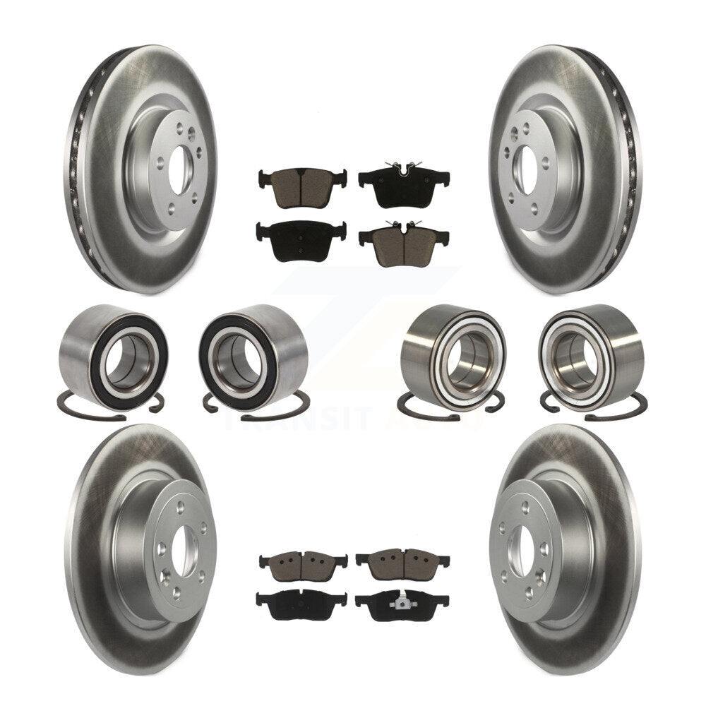 Bearing Coated Brake Rotor Pad Front Rear Kit (10Pc) For Land Rover Range Evoque