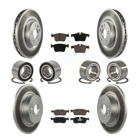 Bearing Coated Brake Rotor Pad Front Rear Kit (10Pc) For Land Rover Range Evoque