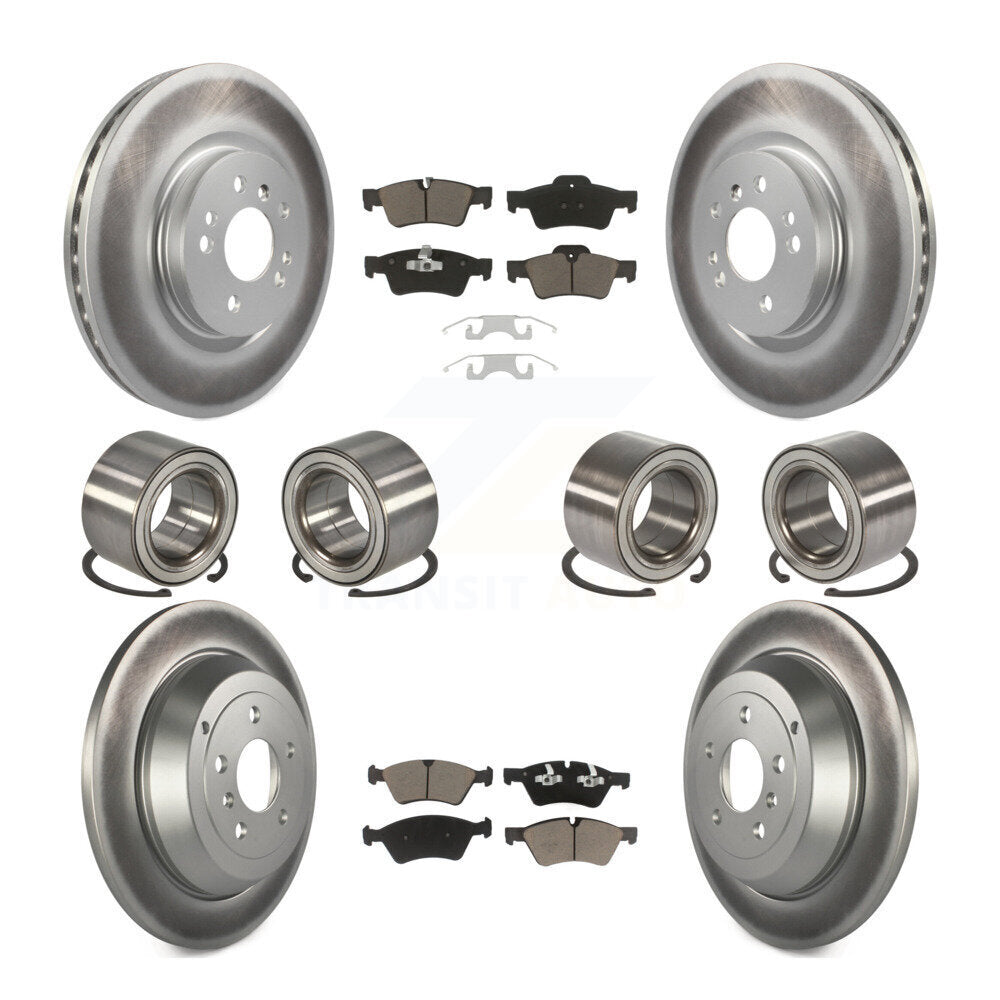Bearing Coat Brake Rotor Pad Front Rear Kit (10Pc) For 10-11 Mercedes-Benz ML450