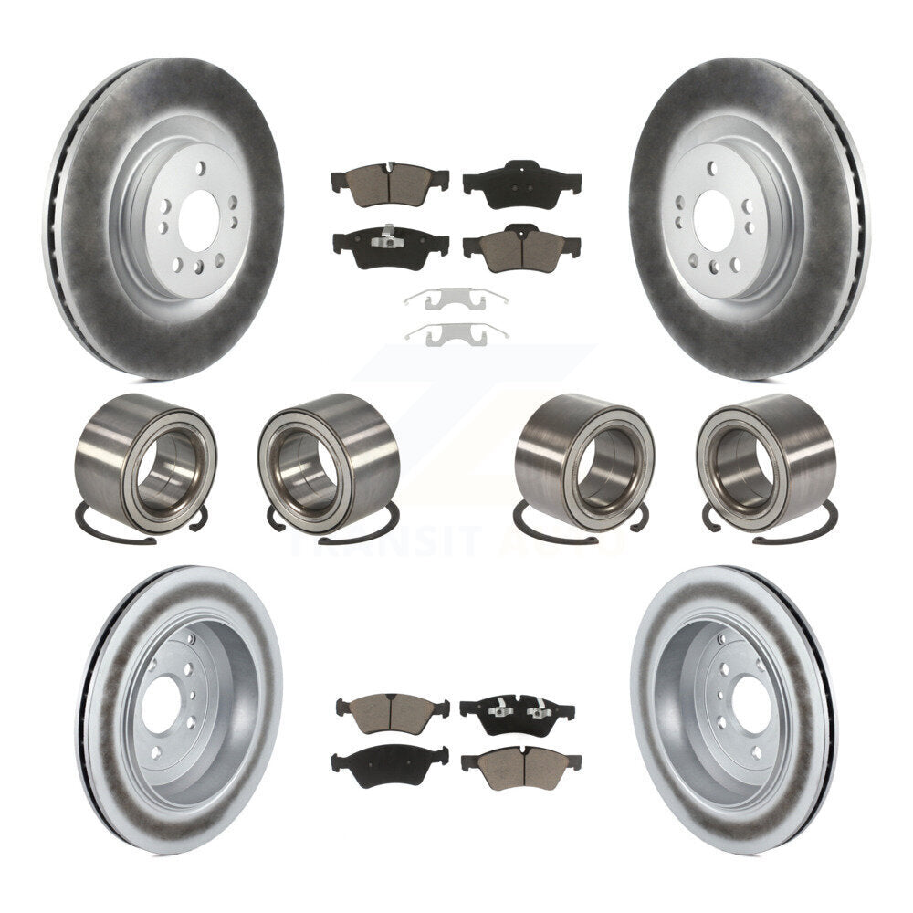 Bearing Coat Brake Rotor Pad Front Rear Kit (10Pc) For Mercedes-Benz GL350 GL320