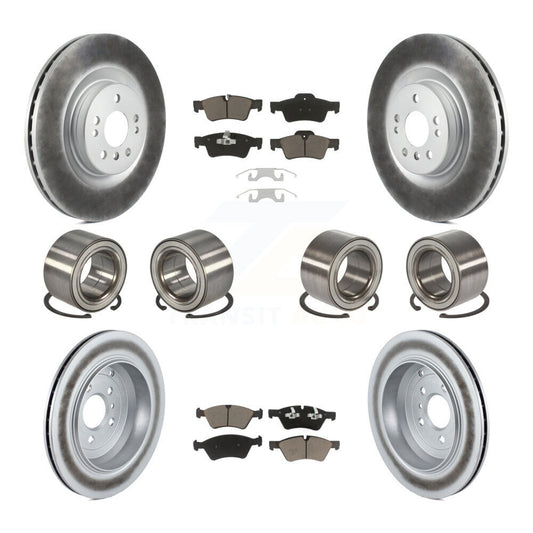 Bearing Coat Brake Rotor Pad Front Rear Kit (10Pc) For Mercedes-Benz GL350 GL320