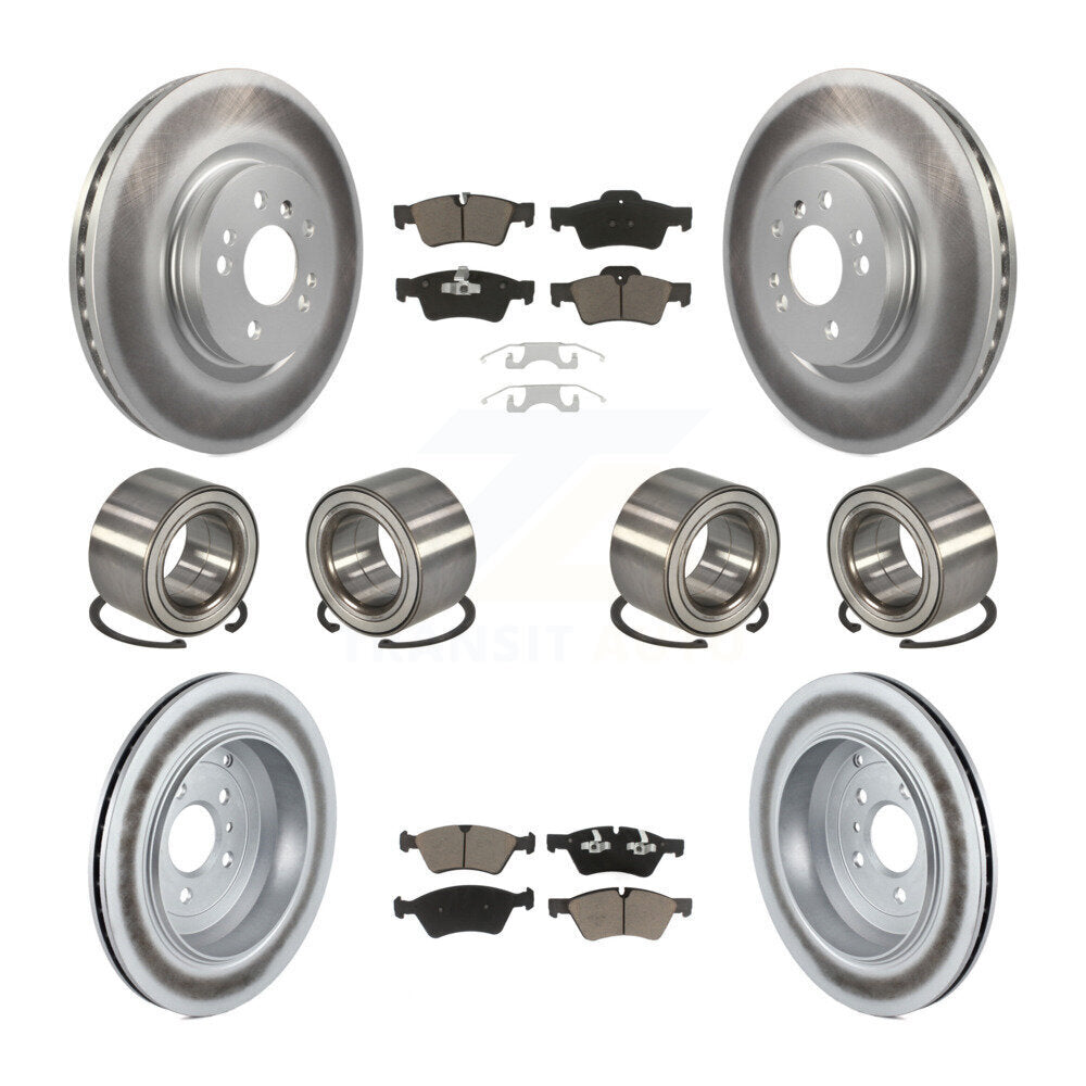 Bearing Coat Brake Rotor Pads Front Rear Kit (10Pc) For Mercedes-Benz ML500 R350