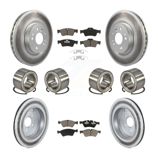 Bearing Coat Brake Rotor Pads Front Rear Kit (10Pc) For Mercedes-Benz ML500 R350