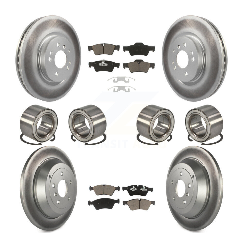 Bearing Coat Brake Rotor Pad Front Rear Kit (10Pc) For Mercedes-Benz ML350 ML320