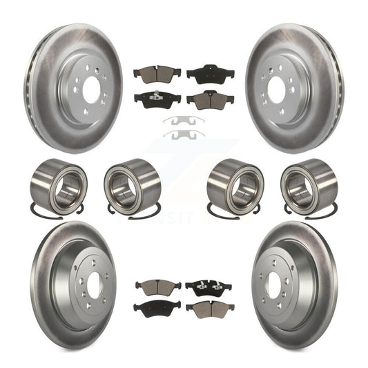 Bearing Coat Brake Rotor Pad Front Rear Kit (10Pc) For Mercedes-Benz ML350 ML320