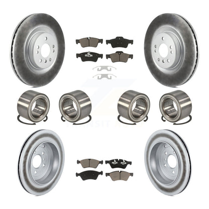 Bearing Coat Brake Rotor Pad Front Rear Kit (10Pc) For Mercedes-Benz ML350 ML550