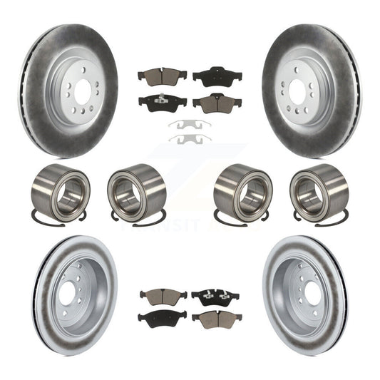 Bearing Coat Brake Rotor Pad Front Rear Kit (10Pc) For Mercedes-Benz ML350 ML550