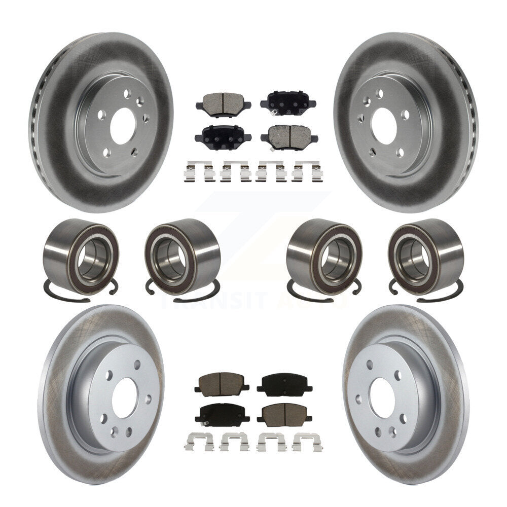 Bearing Coated Brake Rotor Pads Front Rear Kit (10Pc) For Buick Encore Chevrolet
