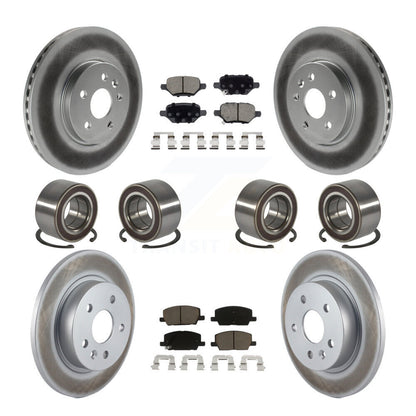 Bearing Coated Brake Rotor Pads Front Rear Kit (10Pc) For Buick Encore Chevrolet